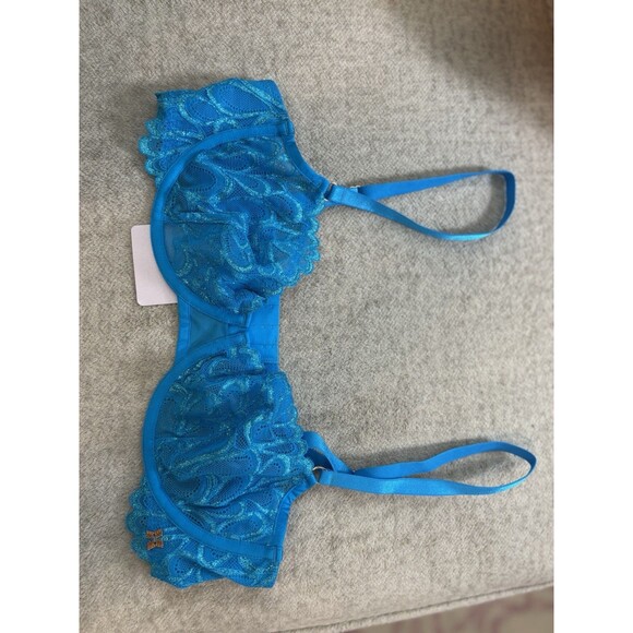 Savage X Fenty Savage Not Sorry Unlined Lace Balconette Bra 36C - Picture 4 of 9